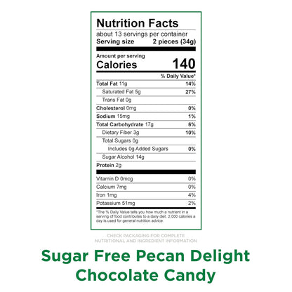 RUSSELL STOVER Sugar Free Pecan Delight Chocolate Candy, 15.5 oz. bag