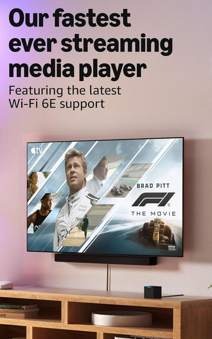 Amazon Fire TV Cube, with AI-powered Fire TV Search, Hands-free streaming device, find shows faster with Alexa+, Wi-Fi 6E, 4K Ultra HD