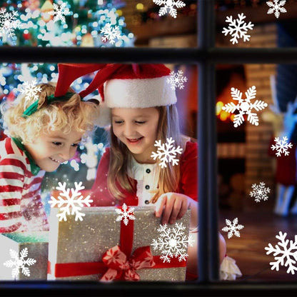 Christmas Snowflake Window Clings | 135pcs Static Decals Décor