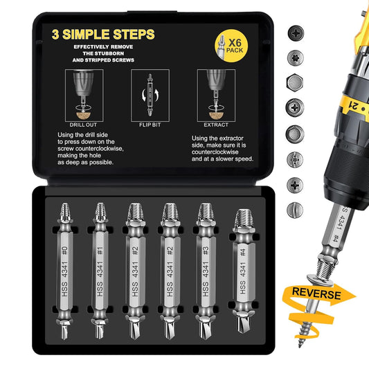Valentines Day Gifts for Him - Fathers Day Dad Gifts Screw Extractor Set - Tools Gadgets for Men Bolt Extractor Kit - Birthday Stocking Stuffers for Men Husband Boyfriend