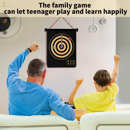 Mixi Magnetic Dart Board Outdoor Game for Kids with 12 Darts, Best Toys Gifts for Teenage Boys Girls Age 5 6 7 8 9 10 11 12 13 14 15 16 Years