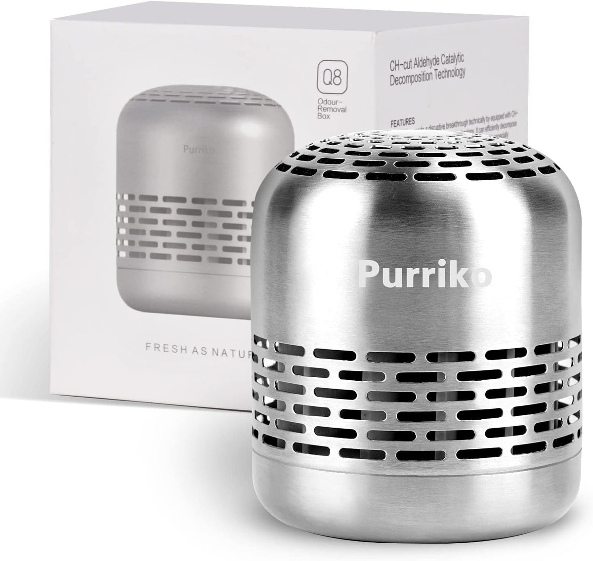 Purriko Refrigerator Deodorizer,Lasts up to 10 Years,Refrigerator Odor Eliminator,Fridge Deodorizer,More Effective Than Baking Soda Bamboo Air Purifying Bags