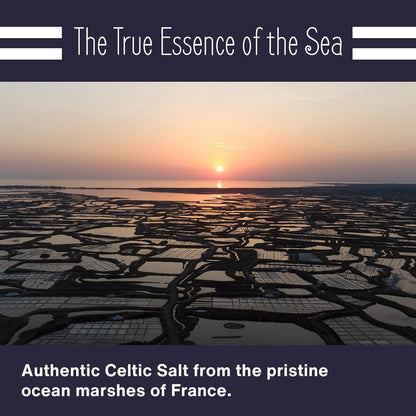 le marinier celtic salt fine ground, 1.1lb mineral rich organic french sea salt, 100% natural and unrefined