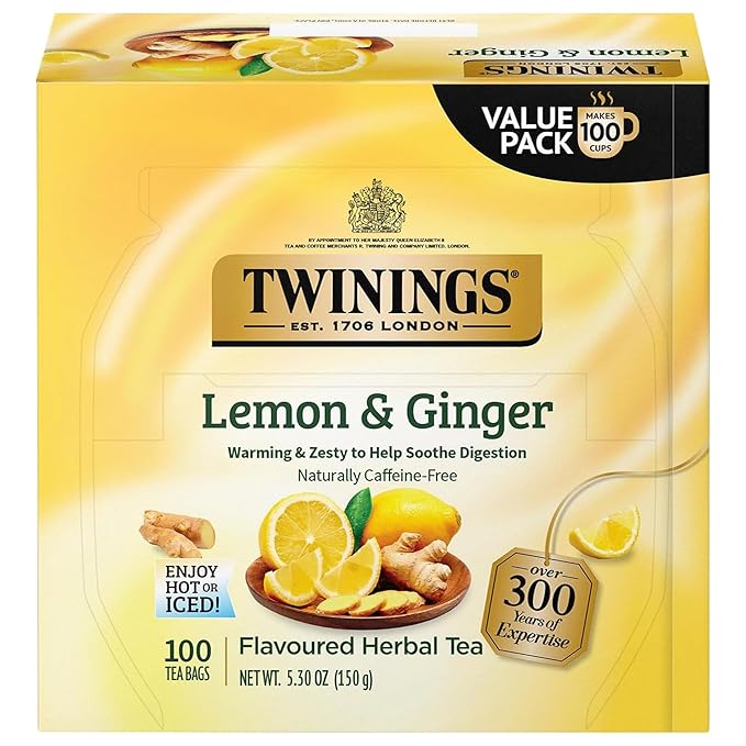 Twinings of London Flavoured Herbal Tea Lemon & Ginger 100 pckts - Cart Shape