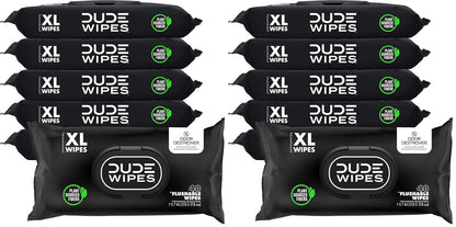 duke unscented extra-large adult wet wipes - 3 pack, 144 flushable wipes, septic and sewer safe