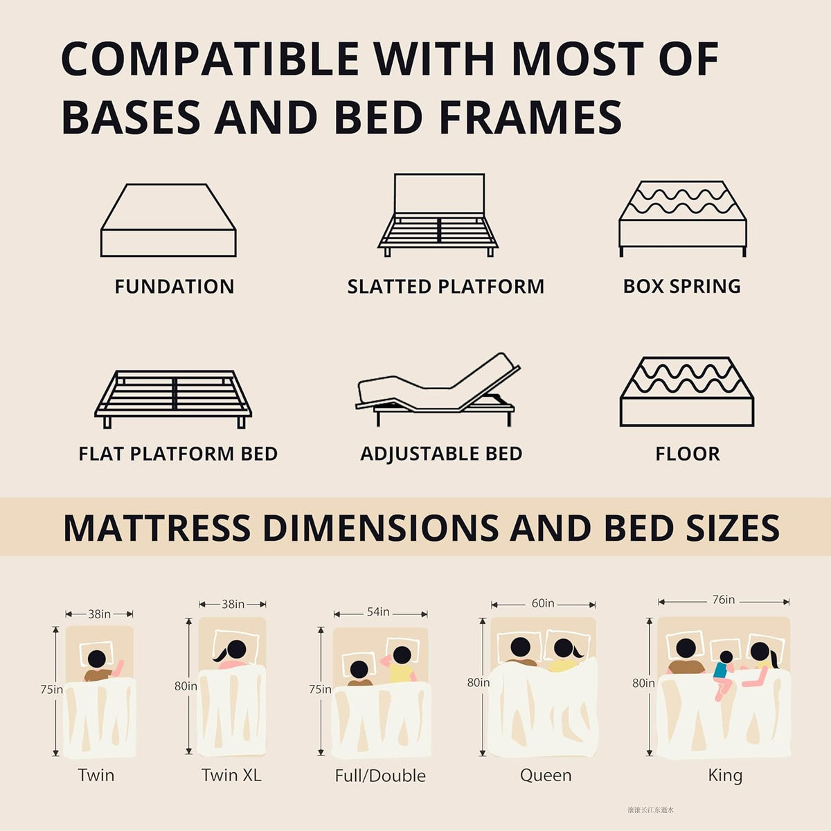 EGOHOME 12 Inch King Memory Foam Mattress for Back Pain, Cooling Copper Gel Bed in a Box, Foam Made in USA, CertiPUR-US Certified, Therapeutic Medium Firm, 76x80x12 Black