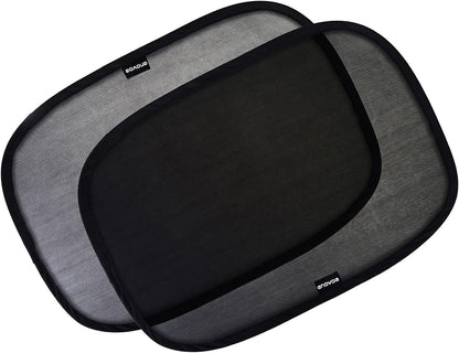 Enovoe Car Window Shades for Baby (4 Pack) - 21"x14" - Sun Shade Blocker, Cling - Glare Shield and UV Rays Protection for Your Child - Side Windows Screens for SUV- Mesh Window Shades for Car Baby