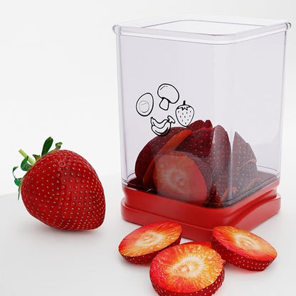 Fruit Slicer Cup, Speed Cutter for Strawberry Banana Grape Egg, Stainless Steel Vegetable Cutting Kitchen Gadget, Kitchen Portable Slicing Tool (1 pcs)