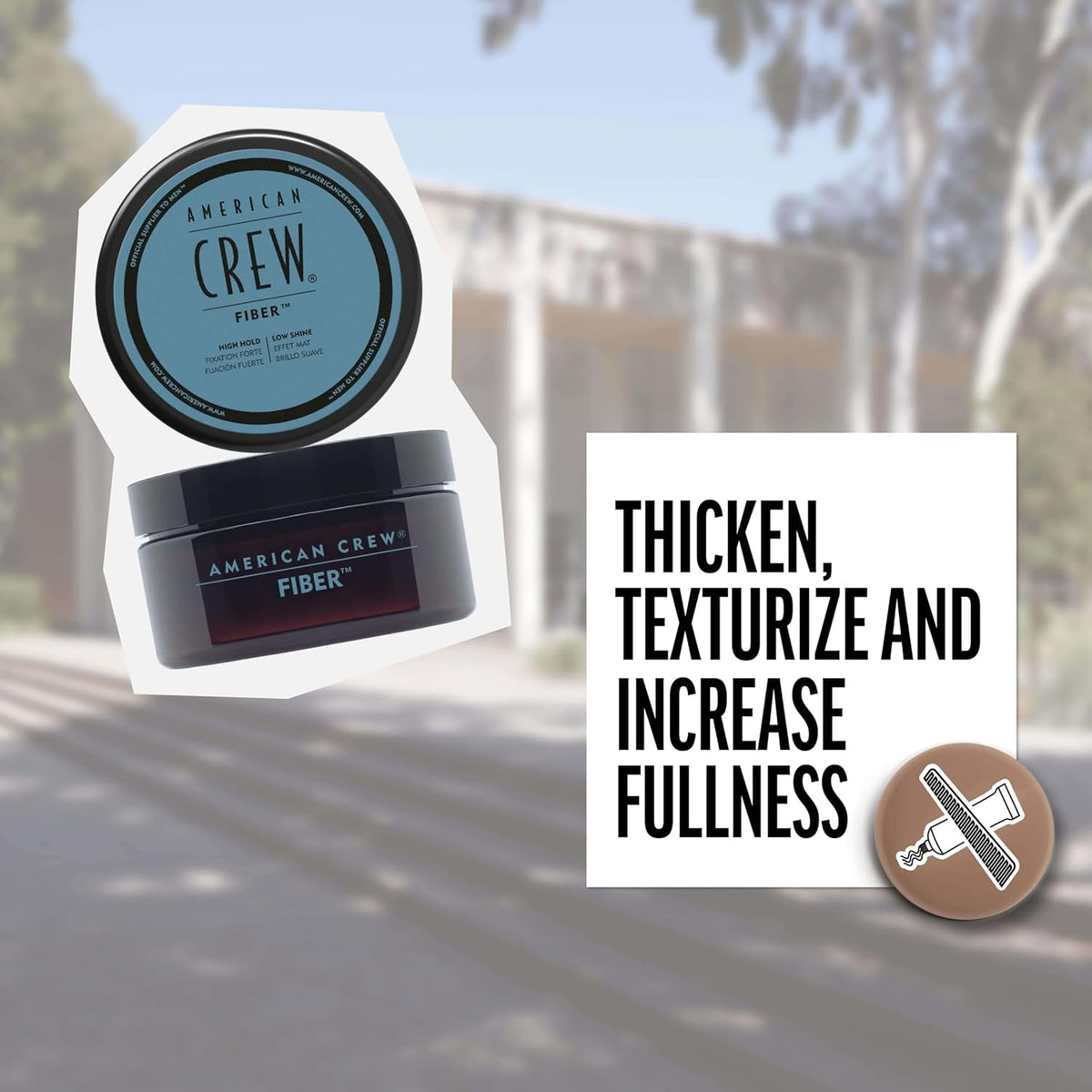 American Crew Men's Hair Fiber, Like Hair Gel with High Hold & Low Shine, 3 oz
