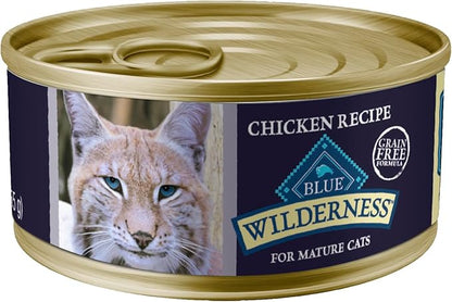 Blue Buffalo Wilderness High-Protein Grain-Free Wet Food For Adult Cats 7+, Chicken Recipe, 5.5-oz., 24-count - Cart Shape