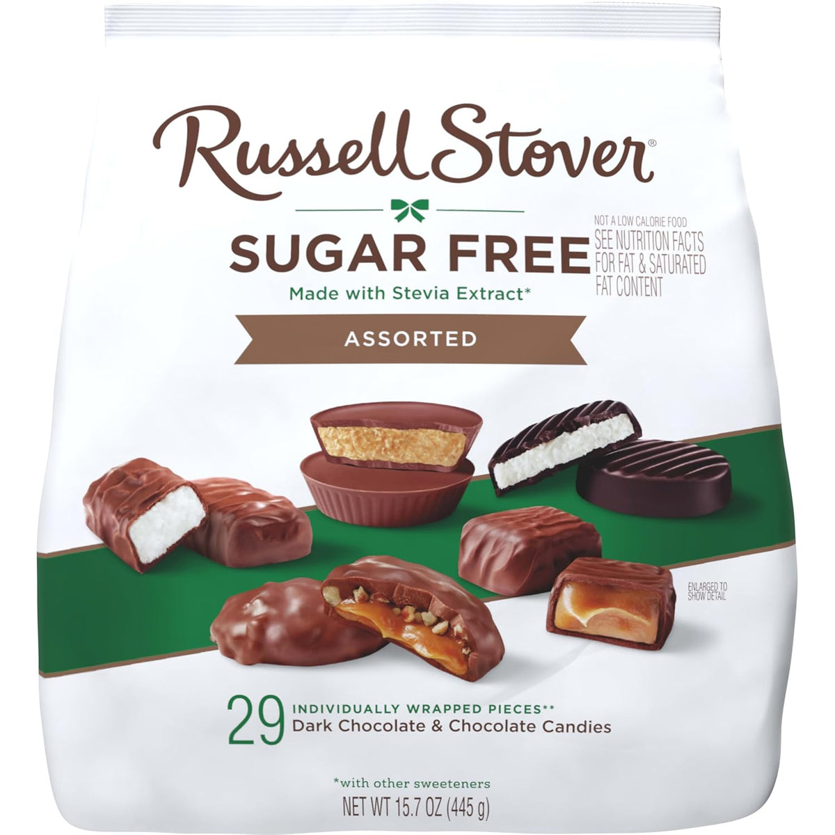 RUSSELL STOVER Sugar Free Assorted Chocolate Candy, 15.7 oz. bag
