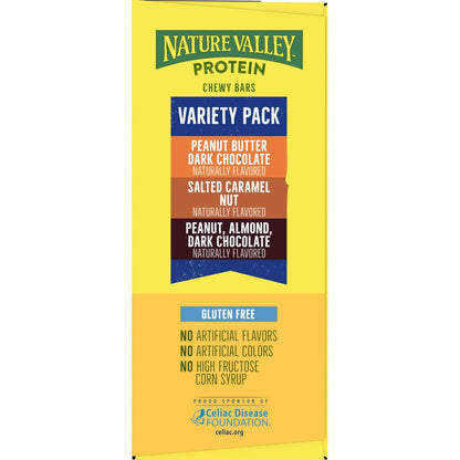 Nature Valley gluten-free protein bars, 10g protein, 15-count variety pack, 21.3 oz box