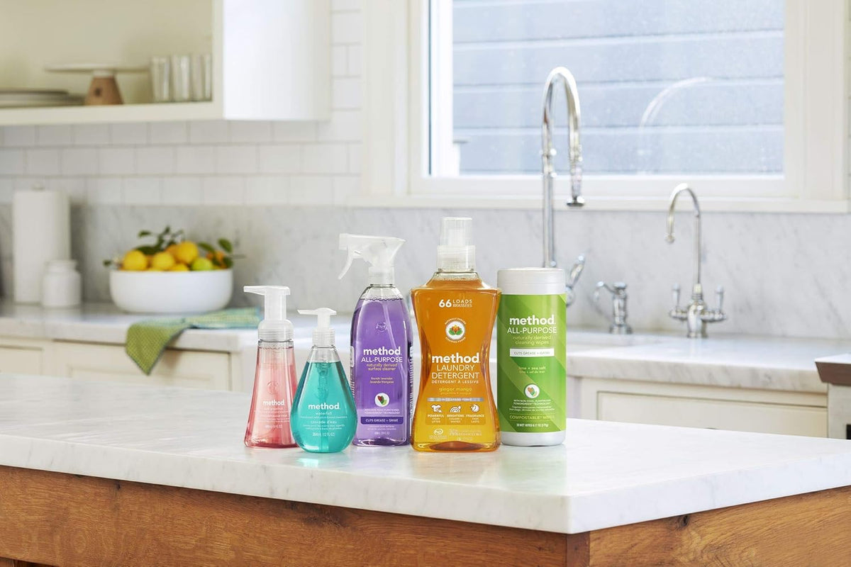 Method Gel Dish Soap Refill, Lime + Sea Salt Scent, Powerful Cleaning Formula, Large Refill Tub, Biodegradable Formula, Cuts Through Grease, 54 Fl Oz