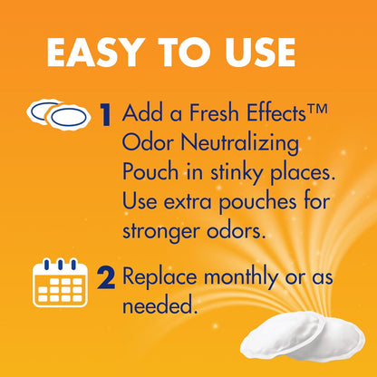 Arm & Hammer Fresh Effects Odor Neutralizing Baking Soda Pouches, Unscented Deodorizer for Long Lasting Freshness in Shoes, Gym Bags, & Small Spaces, 5 count
