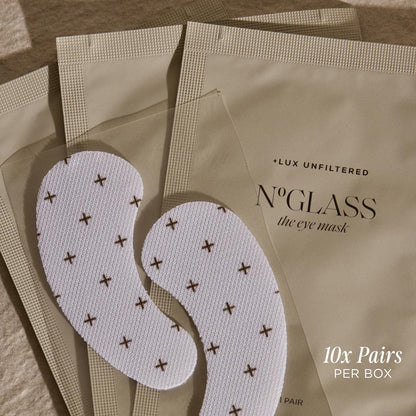 '+ Lux Unfiltered Cooling Under Eye Patches - Anti-Slip Caffeine Infused Korean Eye Mask - Reduces Puffiness, Brightens, & Hydrates Skin - Fragrance Free, Vegan, & Cruelty Free - 10 Count