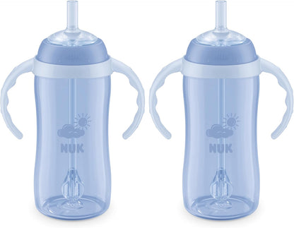 NUK Learner Straw Cup 10oz - Toddler Cup with Soft Straw for Easy Drinking Suitable for Ages 8 Months and Up