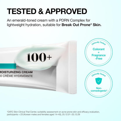 ANUA PDRN Hyaluronic Acid 100 Moisturizing Cream, Lightweight, Non-Greasy Hydrating Face Moisturizer with Salmon DNA for Glass Skin, Korean Skincare (2.02 fl oz)
