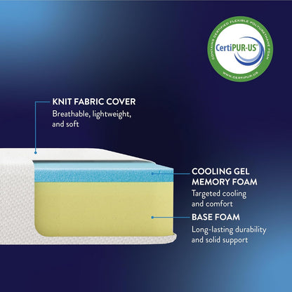 Best Price Mattress 6 Inch Memory Foam Mattress, Medium Firm, Cooling Gel Infused, Certified Safe Foams & Fabric, Mattress in a Box, Twin
