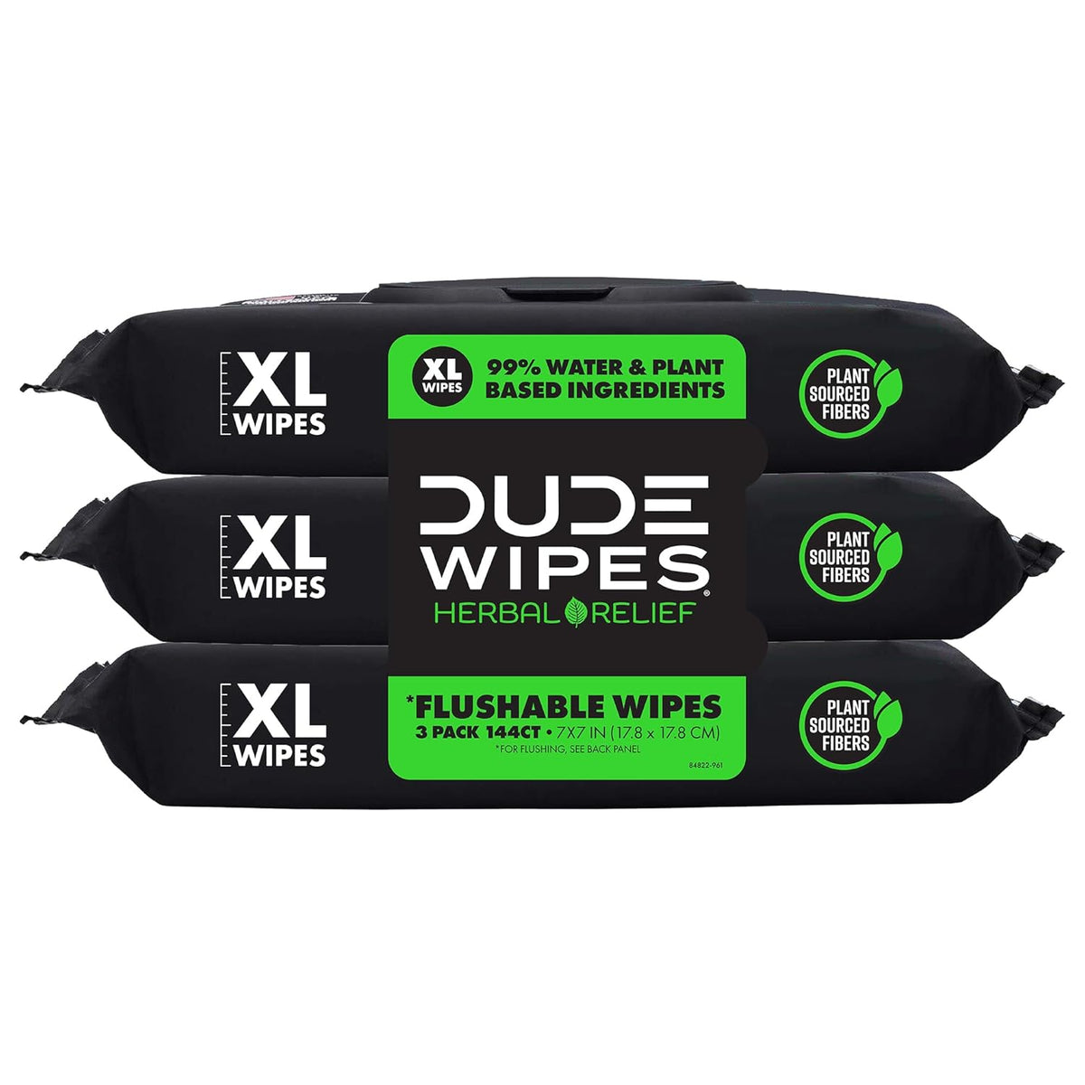 duke unscented extra-large adult wet wipes - 3 pack, 144 flushable wipes, septic and sewer safe