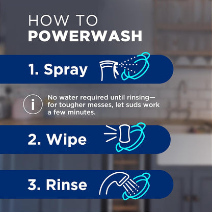 Dawn Powerwash Fresh Dish Spray, Liquid Dish Soap, Dish Soap Refill, Dish Detergent Liquid, 2 Refills, 2x21.5 Fl Oz