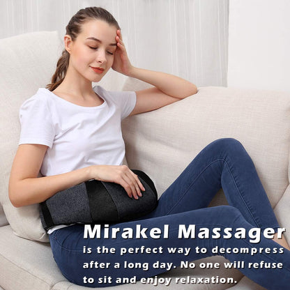 Mirakel Neck Massager for Pain Relief Deep Tissue, Shiatsu Shoulder & Back Massager with Heat - Ergonomic Design Massage, Electric Kneading Whole Body Massager Christmas Gifts for Women, Men, Dad, Mom