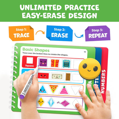 Preschool Learning Activities - Tracing Books for Kids Ages 3-5 - Toddler Handwriting Practice - Letter Tracing for Kids Preschool Kindergarten 3-4, 4-5 - 3 year old boy gift - Gifts for Grandkids
