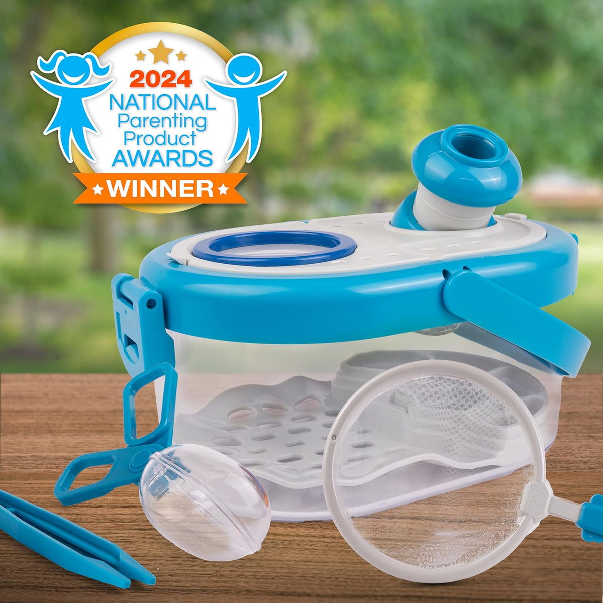 National Geographic Bug Catcher Kit for Kids - Kids Bug Habitat with Magnified Viewer, Bug Catcher, Tweezers & Learning Guide, Insect Habitat, Outdoor Toys, Kids Bug Catching Kit, Bug Box