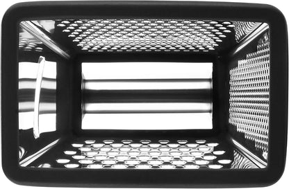 Spring Chef Professional Cheese Grater - Stainless Steel, XL Size, 4 Sides - Perfect Box Grater for Parmesan Cheese, Vegetables, Ginger - Dishwasher Safe - Black