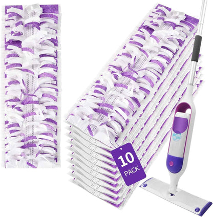10 Pack Disposable Power Mop Pads for Swiffer Power Mop Pads, Compatible with Swiffer Power Mop Refills, Unscented Spray Replacement Floor Cleaning Refills for urface/Hardwood Floor Cleaning