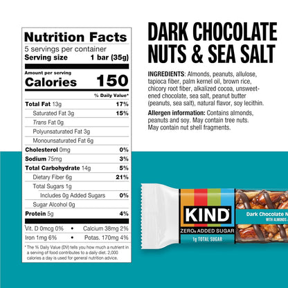 kind zero added sugar dark chocolate nut bars variety pack keto friendly gluten free