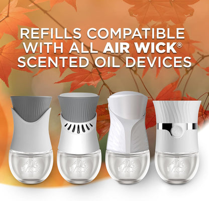 Air Wick Plug in Scented Oil Refill, Apple Cinnamon Medley, 5ct, Air Freshener, Essential Oils