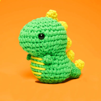 The Woobles Crochet Kit for Beginners - Easy Arts and Crafts Knitting & Crochet Animals Kit As Seen On Shark Tank - Fred The Dinosaur