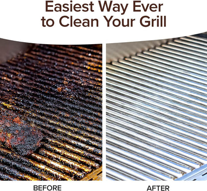 Bull Shot BBQ, Foaming Grill Cleaner, AS SEEN ON TV, Professional Strength Foam Spray Emulsifies Burnt Grease & Char on Grates, Racks, Pans, Smokers & Griddles Cleans in Just 10 Min - Made in the USA
