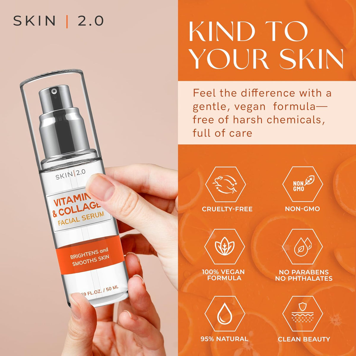 Vitamin C Serum - Dermatologist Tested, Anti-Aging & Dark Spot Remover 1.69 Fl. oz - Cart Shape