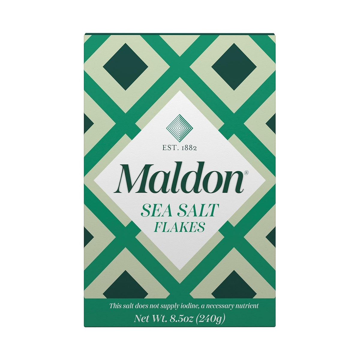Maldon Sea Salt Flakes 8.5 oz (240 g) pyramid shaped gourmet salt perfect for various dishes