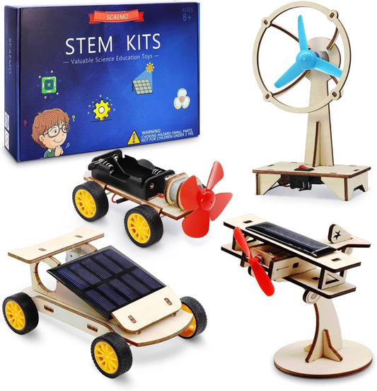 STEM Kits for Kids Ages 8-10-12-14, Stem Toys for Boys Age 8-12, Science Projects, Solar Car Building Kits, Activities Engineering Kit, Gifts for 8 9 10 11 12 Year Old Boys