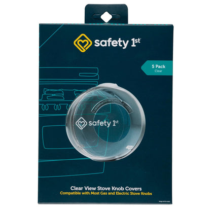 Safety 1st Child Proof Stove Knob Covers, Clear View Stove Knob Safety Covers (Set of 5)