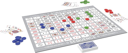 SEQUENCE- Original SEQUENCE Game with Folding Board, Cards and Chips by Jax ( Packaging may Vary ) White, 10.3" x 8.1" x 2.31"