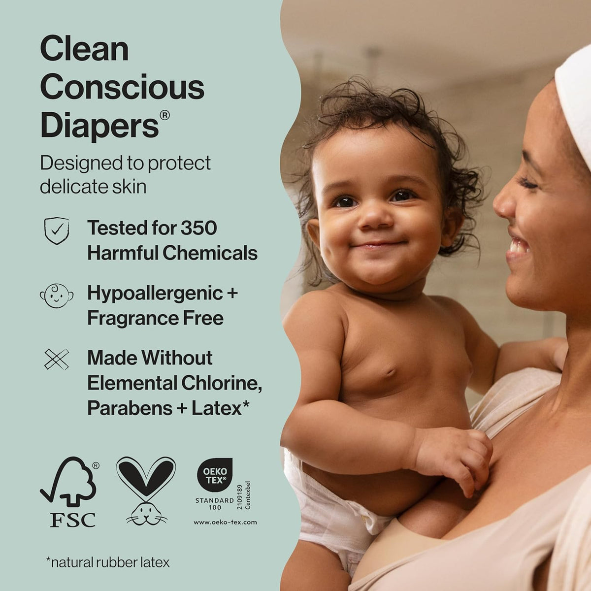 The Honest Company Comfort Dry Disposable Diapers for Sensitive Skin, Hypoallergenic, Above It All + All The Alpacas, Club Box Size Newborn 72 Count