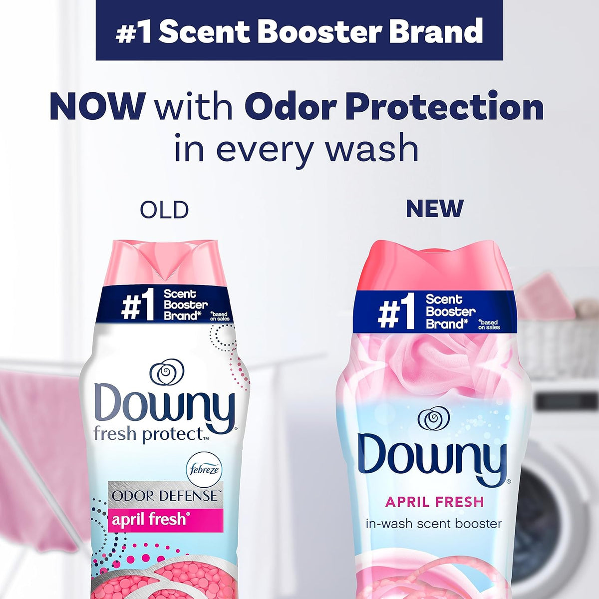 Downy In-Wash Laundry Scent Booster Beads, Downy Scent Booster Beads, Laundry Scent Boosters, Odor Eliminator, 24oz