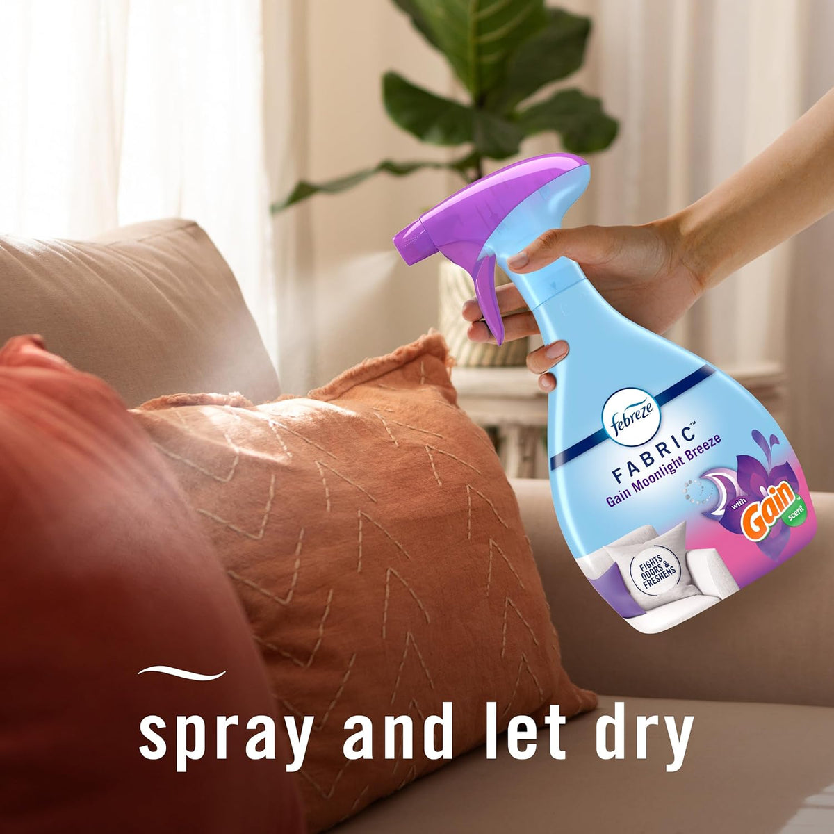 Odor-Fighting Fabric Refresher with Gain,Moonlight Breeze, 23.6 fl oz