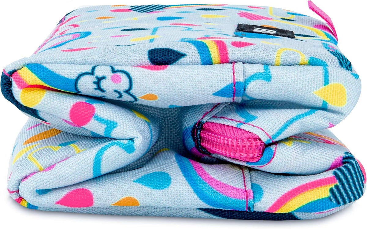 PackIt Freezable Snack Box, Rainbow Sky, Built with ECOFREEZE Technology, Collapsible, Reusable, Zip Closure with Buckle Handle, Great for All Ages and Fresh Snacks on the go