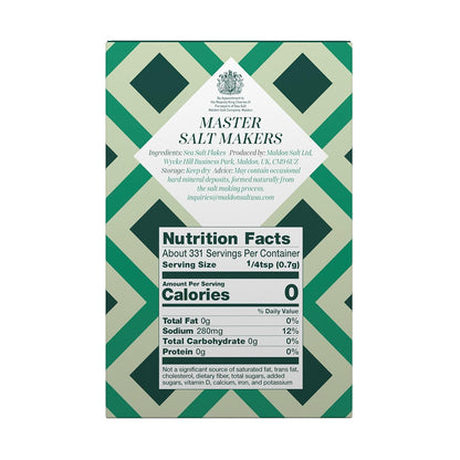 Maldon Sea Salt Flakes 8.5 oz (240 g) pyramid shaped gourmet salt perfect for various dishes