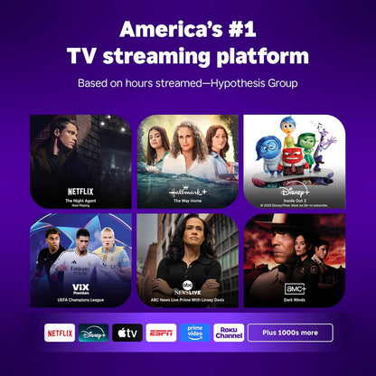 Roku Streaming Stick HD — HD Streaming Device for TV with Roku Voice Remote, Free & Live TV
