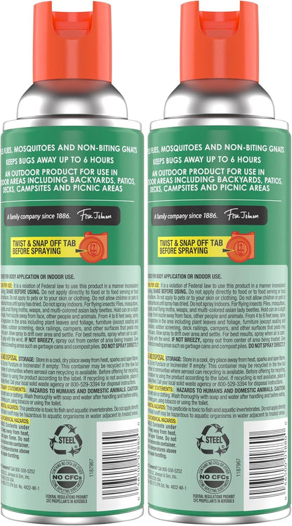 OFF! Outdoor Insect & Mosquito Repellent Fogger, Backyard Pretreat, Kills & Repels Insects in an up to 900 sq, ft, area, 16 oz (Pack of 2)
