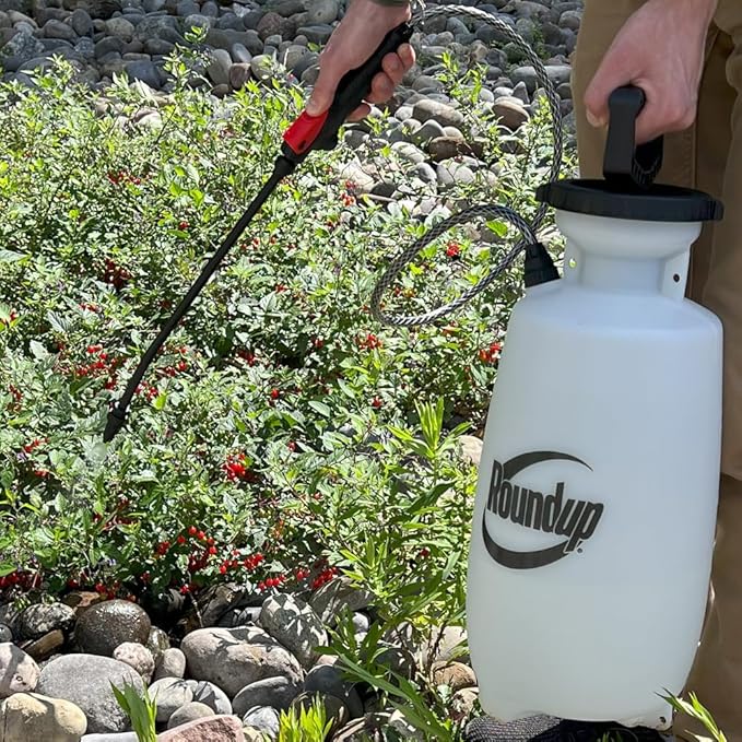 Roundup 190260 2-Gallon Lawn and Garden Sprayer for Controlling Insects and Weeds or Cleaning Decks and Siding - Cart Shape