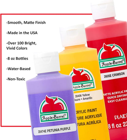 Apple Barrel Acrylic Paint in Assorted Colors (8 Ounce), 20403 White