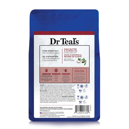 Dr Teal's Epsom Salt Magnesium Soak, Soften & Moisturize with Shea Butter & Almond Oil, 3 lbs