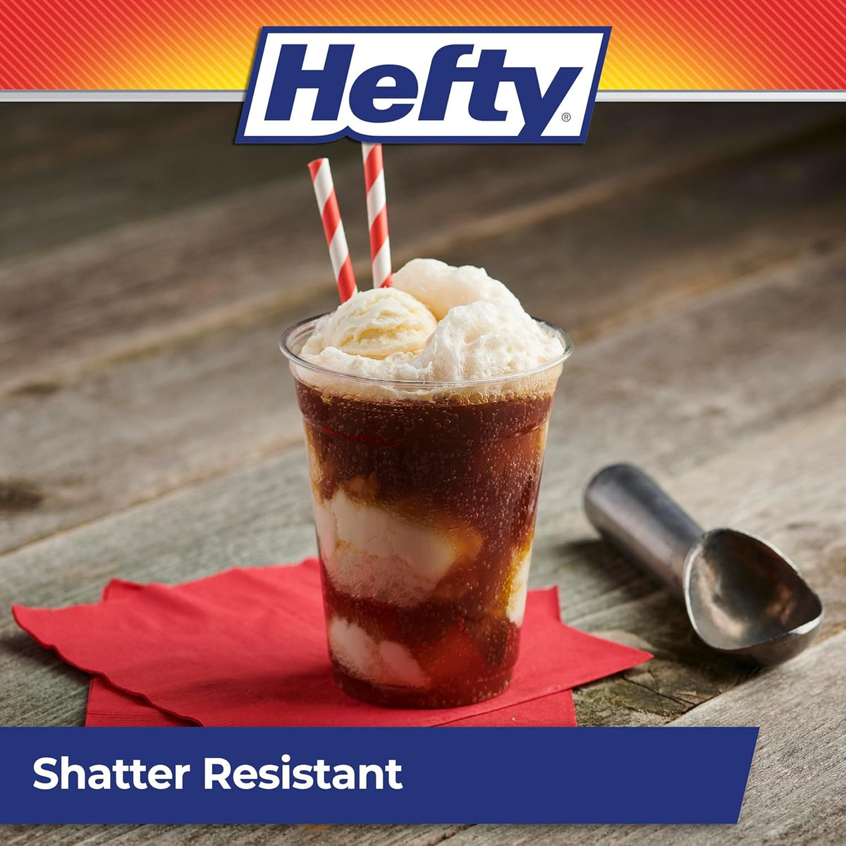 Hefty Party Perfect Clear Plastic Cups, 18 Ounce, 140 Count
