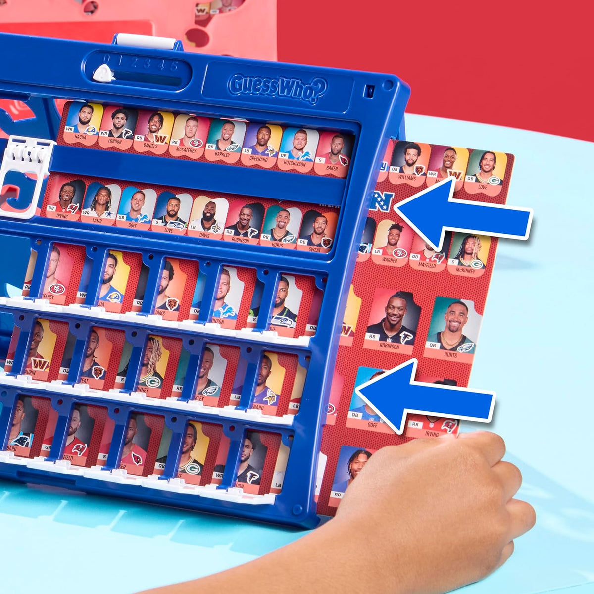 Guess Who? NFL Edition Board Game | Officially Licensed NFL Game for Kids and Families | Ages 6+ | 2 Players | 15 Mins. | Football Games